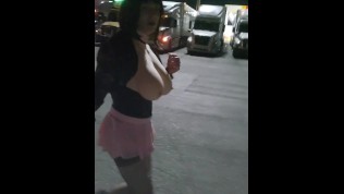 Sissy slut at a truck stop