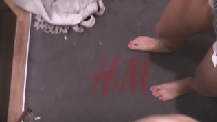 Hot GF fucked in H&M changing room