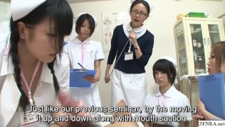 JAV nurses CFNM handjob blowjob demonstration Subtitled